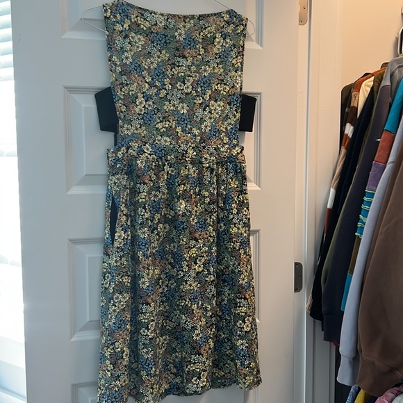 Zara floral fit and flare multi colored sleeveless Dress - Picture 2 of 8